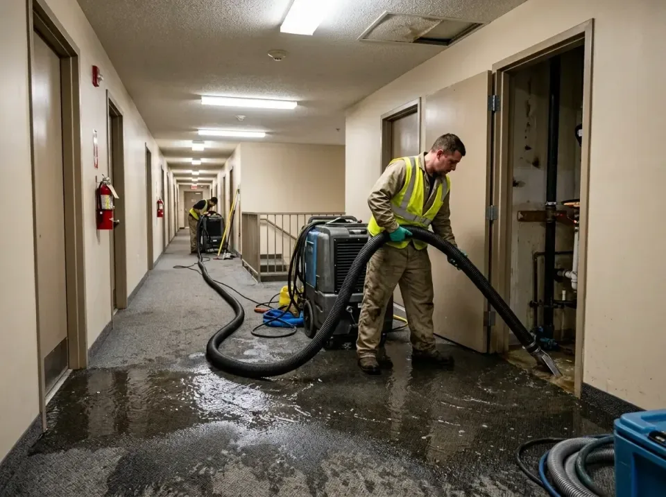 multi-unit-apartment-hallway-f-005 — frequently asked questions, Emergency Burst Pipe Water Extraction & Removal in Breezy P…